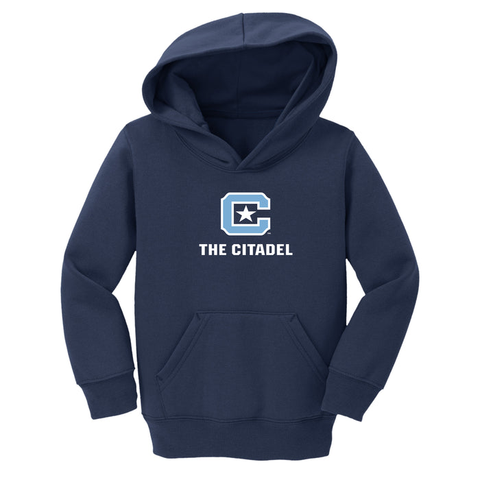 The Citadel, C Star, Port & Co™ Toddler Core Fleece Pullover Hooded Sweatshirt - Navy