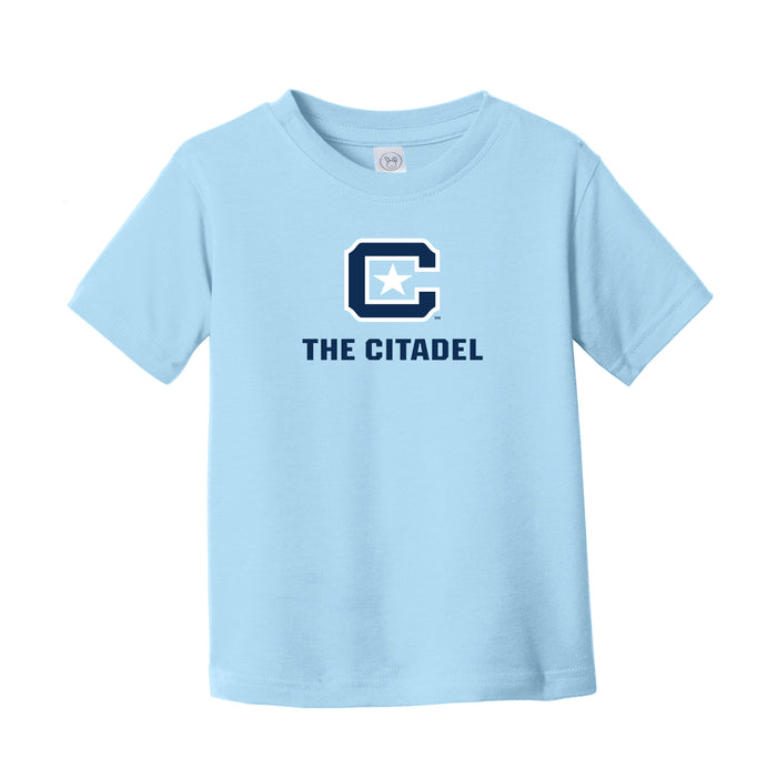 The Citadel, C Star, Toddler Fine Jersey Tee - Light Blue