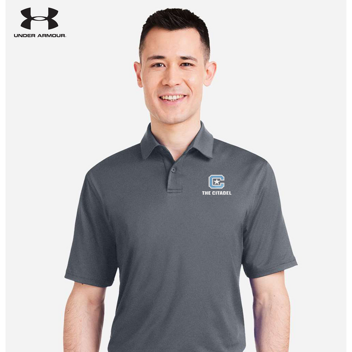 The Citadel, C Star, Under Armour Recycled Polo - Grey
