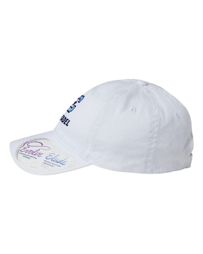 The Citadel, Citadel C, Women's Pigment-Dyed with Fashion Undervisor Cap White