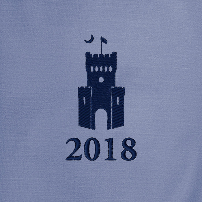 The Citadel, Class of 2018, Barracks, Brooks Brothers® Women’s Wrinkle-Free Stretch Pinpoint Shirt- Cobalt
