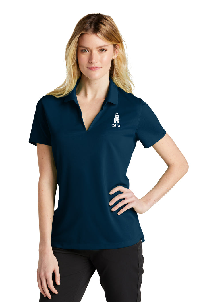 The Citadel, Class Of 2018, Barracks, Nike Ladies Dri-FIT Micro Pique 2.0 Polo- Navy