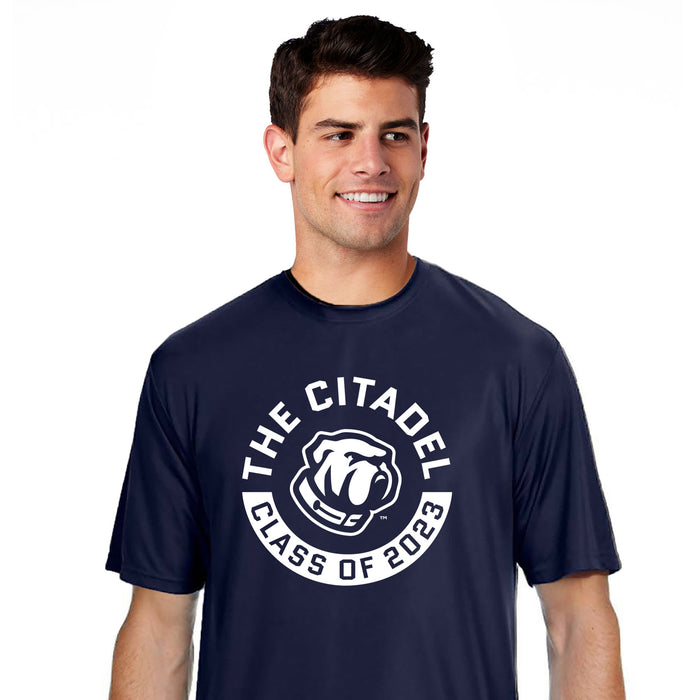 Class Of 2023 The Citadel Bulldog Cooling Performance Tee- Navy