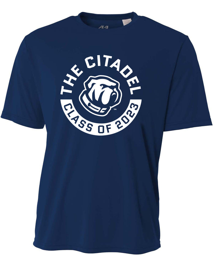 Class Of 2023 The Citadel Bulldog Cooling Performance Tee- Navy
