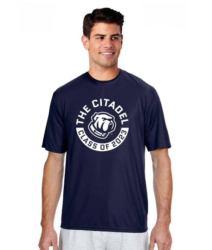 Class Of 2023 The Citadel Bulldog Cooling Performance Tee- Navy