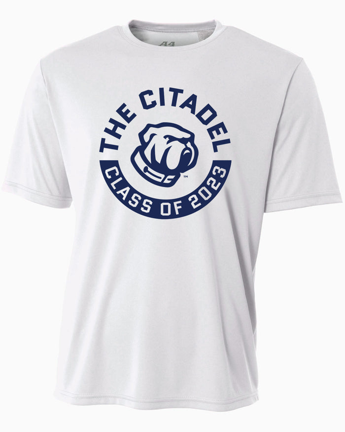 Class Of 2023 The Citadel Bulldog Cooling Performance Tee- White