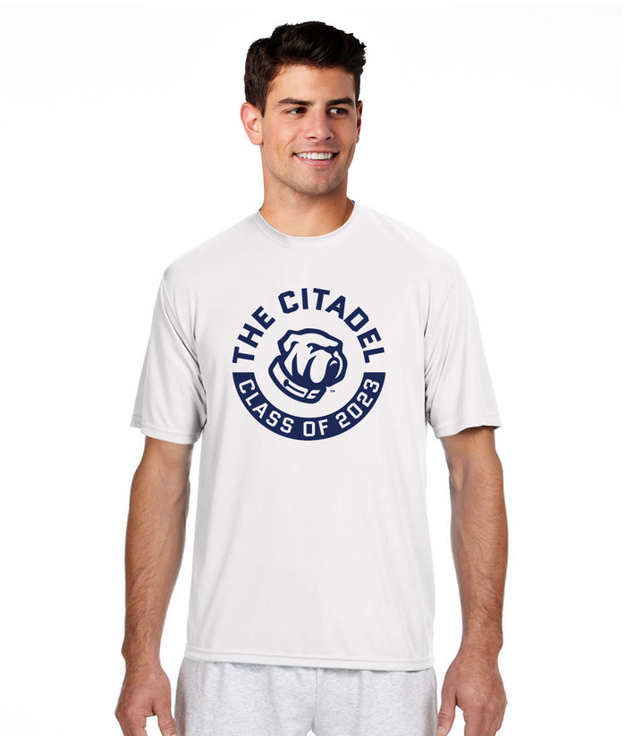 Class Of 2023 The Citadel Bulldog Cooling Performance Tee- White