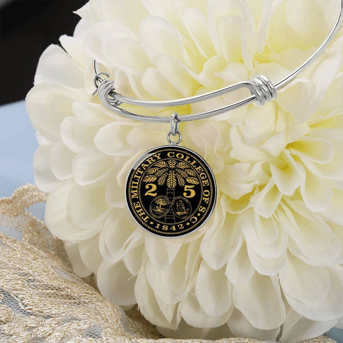 The Citadel, Class of  YOUR YEAR,Optional engraveable Ring Bezel Pendant Bracelet