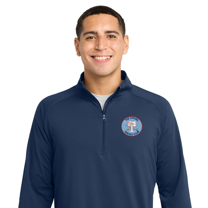 The Citadel, Club Sports - Hockey, Sport-Tek® Sport-Wick® Stretch 1/4-Zip Pullover - Navy