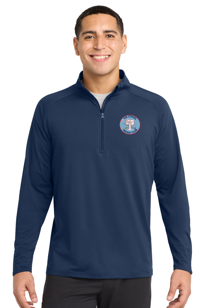 The Citadel, Club Sports - Hockey, Sport-Tek® Sport-Wick® Stretch 1/4-Zip Pullover - Navy
