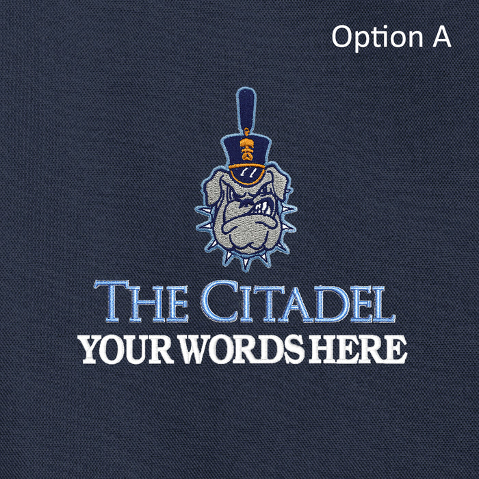 The Citadel, Customizable (Your Words), Spike, Embroidered, Port Authority® Canvas Full-Length Two-Pocket Apron -  Customization All caps