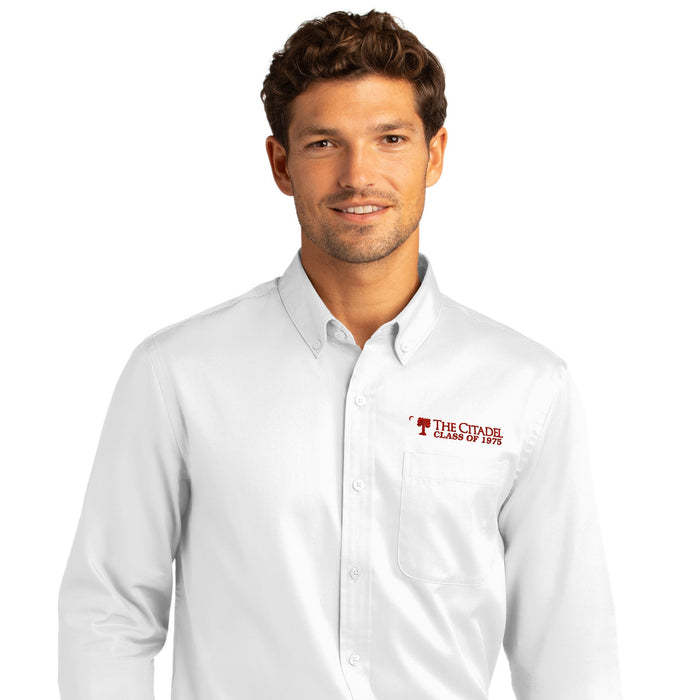 The Citadel, Customizable (Your Year), Port Authority® Long Sleeve SuperPro React™ Twill Shirt - White