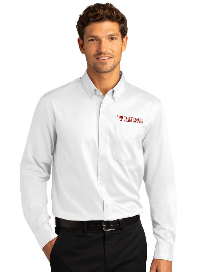 The Citadel, Customizable (Your Year), Port Authority® Long Sleeve SuperPro React™ Twill Shirt - White