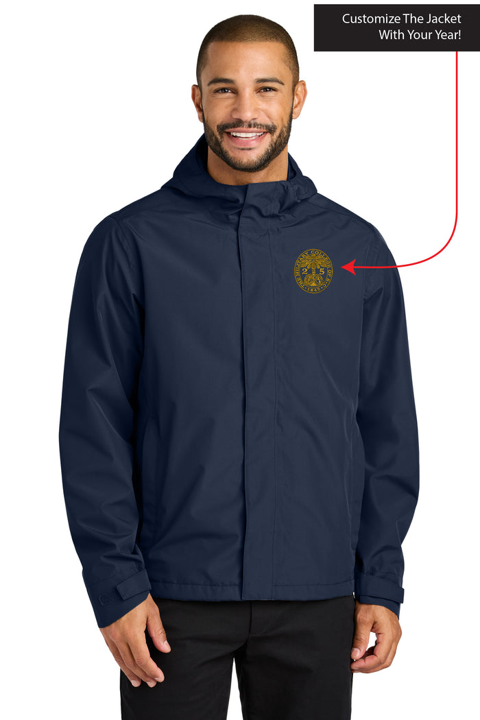 The Citadel, Customizable (Your Year) Ring Bezel Design, Port Authority® C-FREE® Rain Jacket- Navy