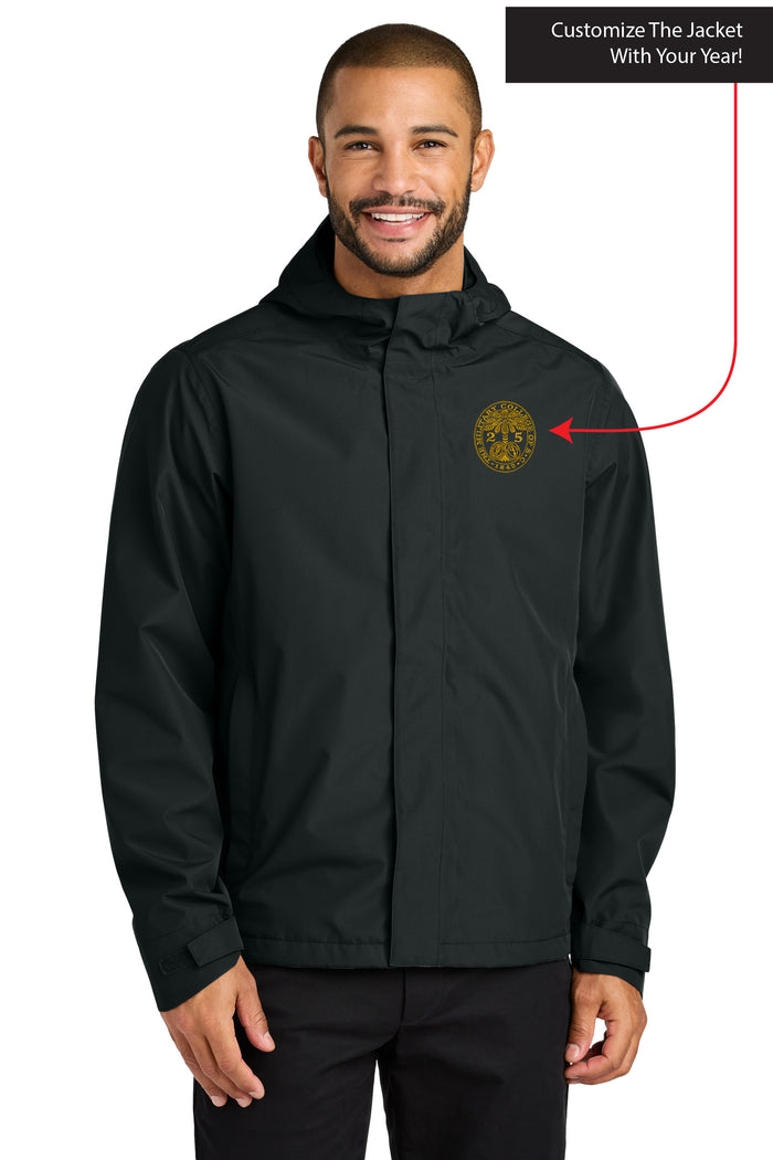 The Citadel, Customizable (Your Year) Ring Bezel Design, Port Authority® C-FREE® Rain Jacket- Black