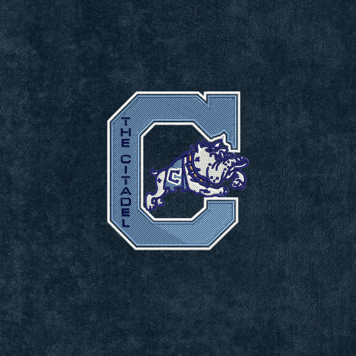 The Citadel, Jumping Bulldog, Port Authority® Grommeted Golf Towel - Navy