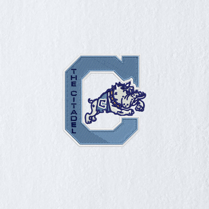 The Citadel, Jumping Bulldog, Port Authority® Grommeted Tri-Fold Golf Towel_White