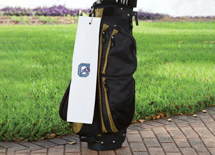 The Citadel, Jumping Bulldog, Port Authority® Grommeted Tri-Fold Golf Towel_White
