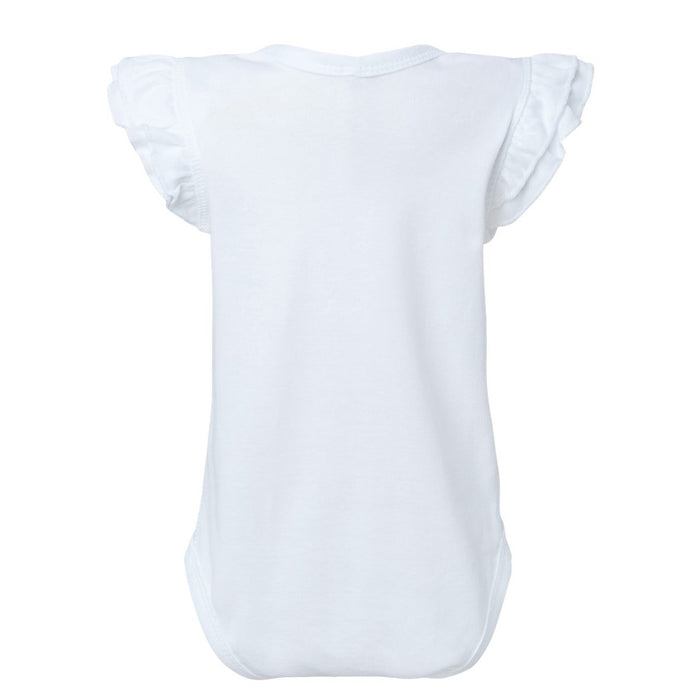 The Citadel, Junior Bulldog, Infant Flutter Sleeve Baby Rib Bodysuit - White