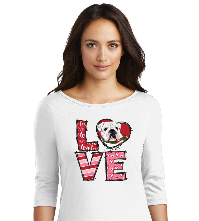 LOVE G3 Women’s Perfect Weight ® 3/4-Sleeve Tee-White
