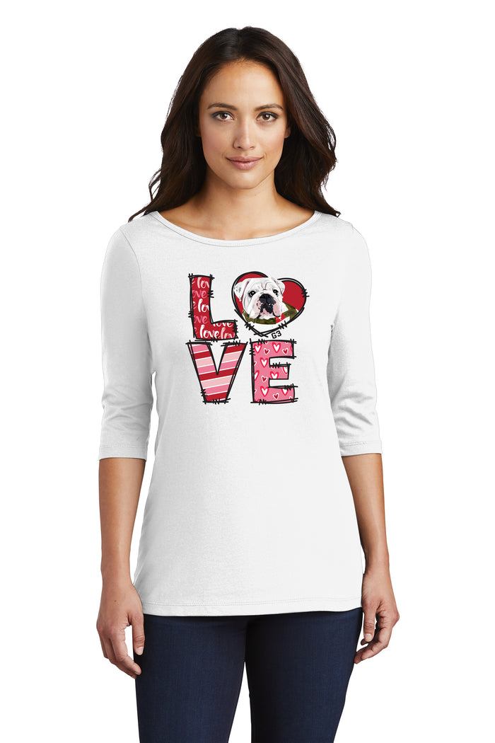LOVE G3 Women’s Perfect Weight ® 3/4-Sleeve Tee-White