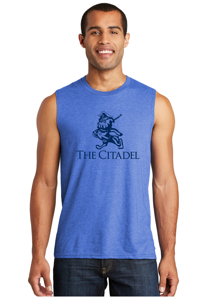 The Citadel, Marching Bulldog Muscle Tank Top- Royal Frost