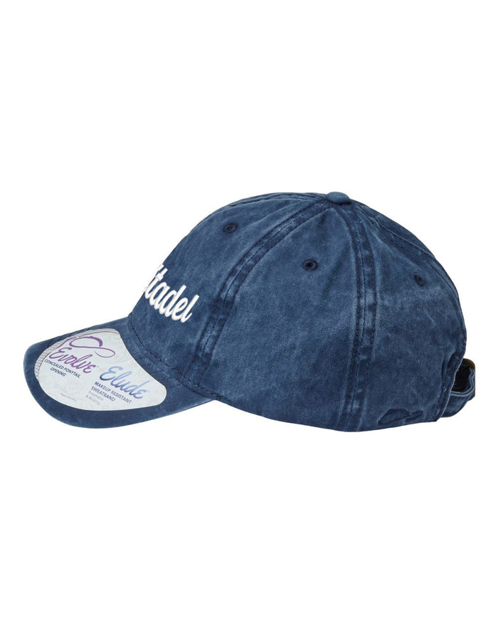 The Citadel, Script, Women's Pigment-Dyed with Fashion Undervisor Cap Navy