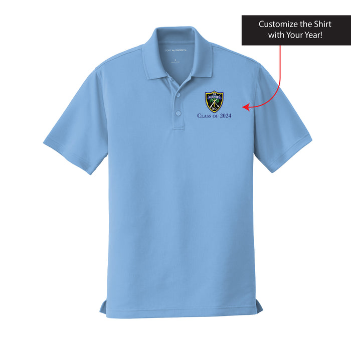 The Citadel, Shield, Customizable (Your Year), UV Micro-Mesh Polo Shirt - Carolina Blue