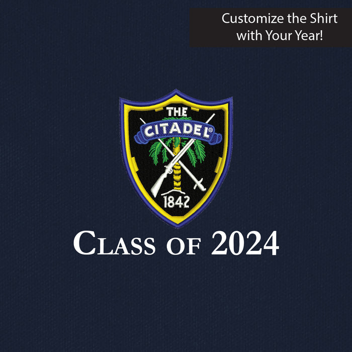 The Citadel, Shield, Customizable (Your Year), UV Micro-Mesh Polo Shirt - Navy