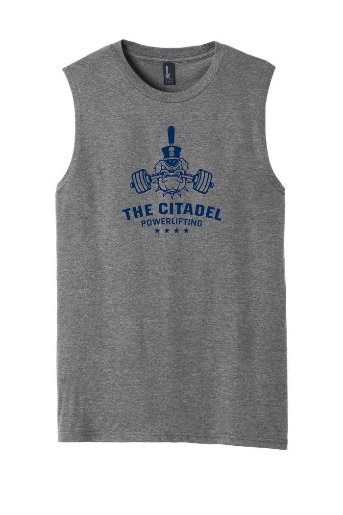The Citadel, Spike - Powerlifting, District ® V.I.T. ™ Muscle Tank- Grey