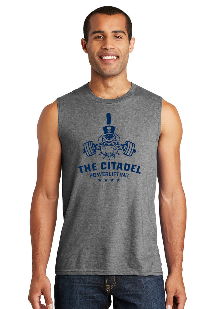 The Citadel, Spike - Powerlifting, District ® V.I.T. ™ Muscle Tank- Grey