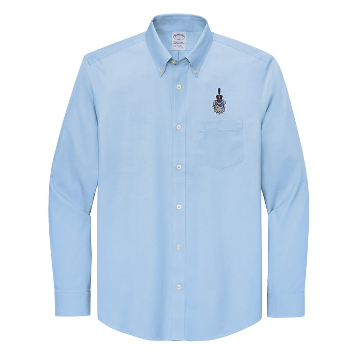 The Citadel, Spike Logo, Brooks Brothers® Wrinkle-Free Stretch Pinpoint Shirt - Newport Blue