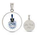 The Citadel, Spike logo, Circle Necklace - Silver
