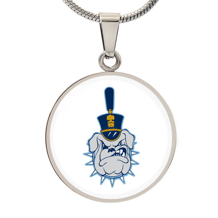 The Citadel, Spike logo, Circle Necklace - Silver