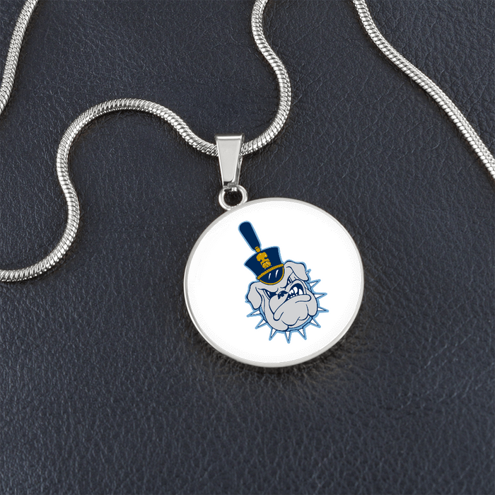 The Citadel, Spike logo, Circle Necklace - Silver