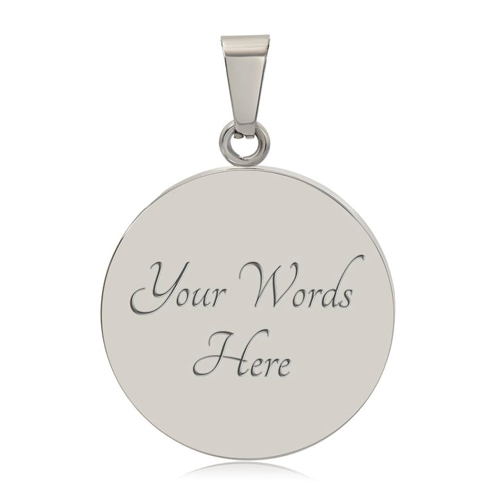 The Citadel, Spike logo, Circle Necklace - Silver