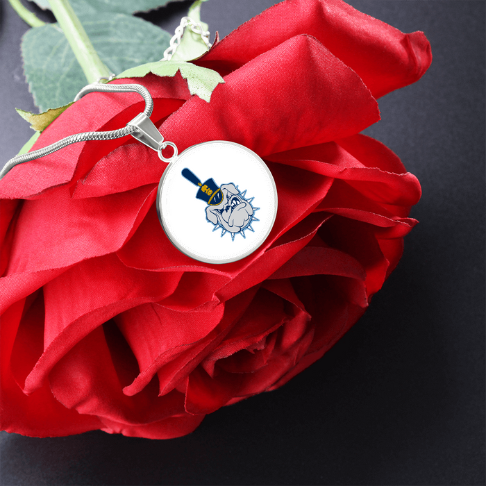The Citadel, Spike logo, Circle Necklace - Silver