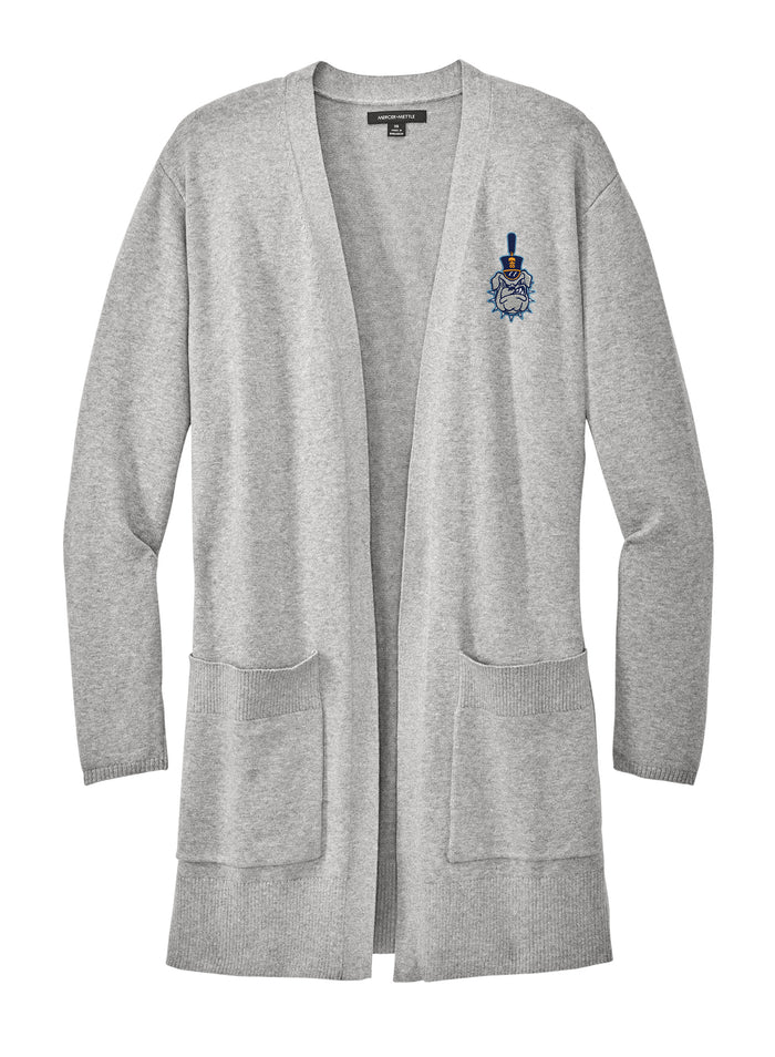 The Citadel, Spike, Mercer+Mettle® Women’s Open-Front Cardigan Sweater- Grey