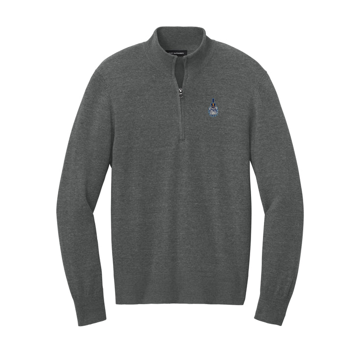 The Citadel, Spike, Port Authority® Easy Care 1/4-Zip Sweater- charcoal