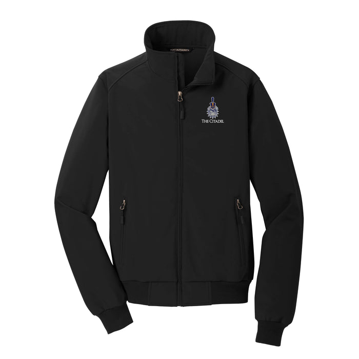 The Citadel Spike, Soft Shell Bomber Jacket- Black