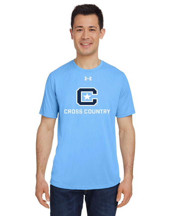 The Citadel, Club Sport - Cross Country Under Armour Men's Team Tech T-Shirt - Carolina Blue