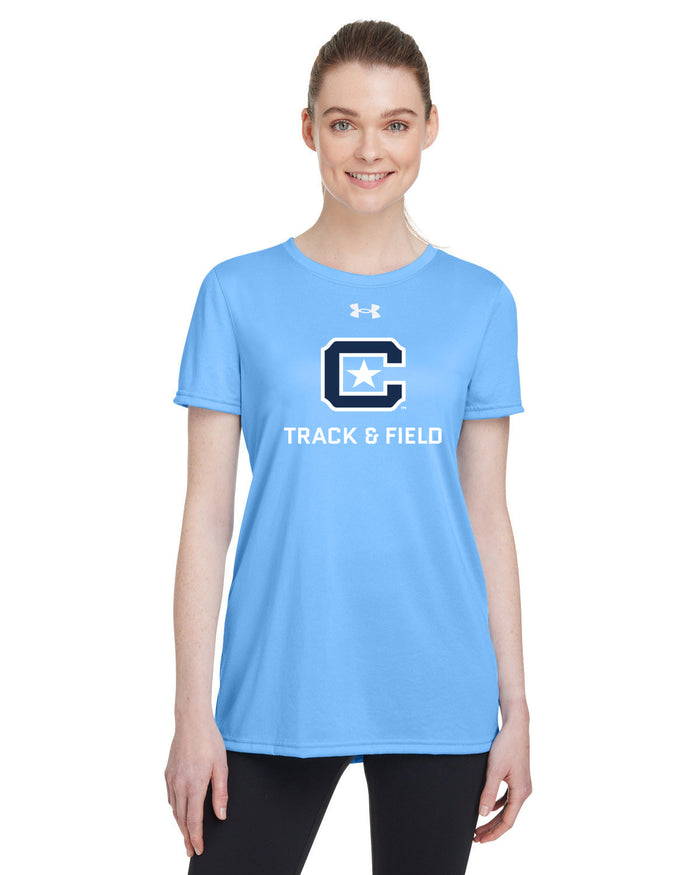 The Citadel, Club Sport - Track & Field, Under Armour Ladies' Team Tech T-Shirt- Carolina Blue