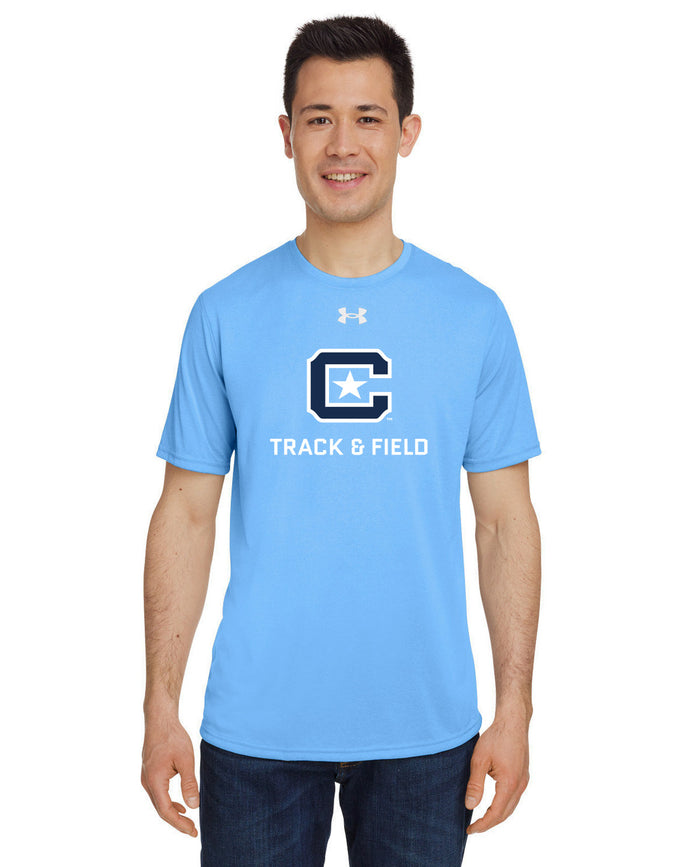 The Citadel, Club Sport - Track & Field,  Under Armour Men's Team Tech T-Shirt- Carolina Blue