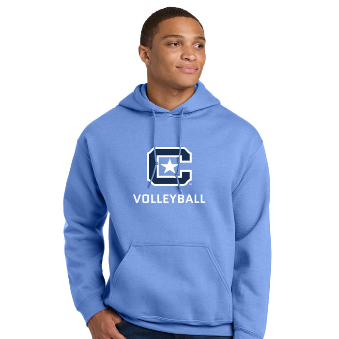 The Citadel Sports - Volleyball, C Star, Heavy Blend™ Hooded Sweatshirt - Carolina Blue
