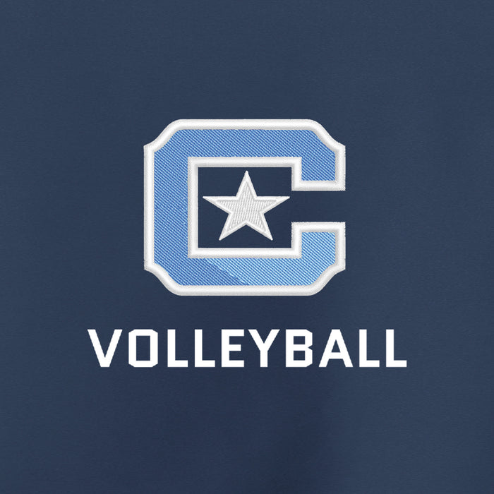 The Citadel Sports - Volleyball, C Star, Sport-Tek® Sport-Wick® Stretch 1/4-Zip Pullover - Navy