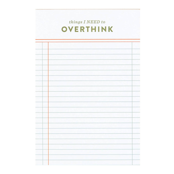 Things I Need To Overthink Notepad