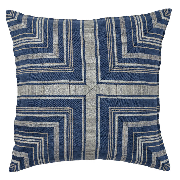 Throw Pillow (Mariner Stripe Indigo)
