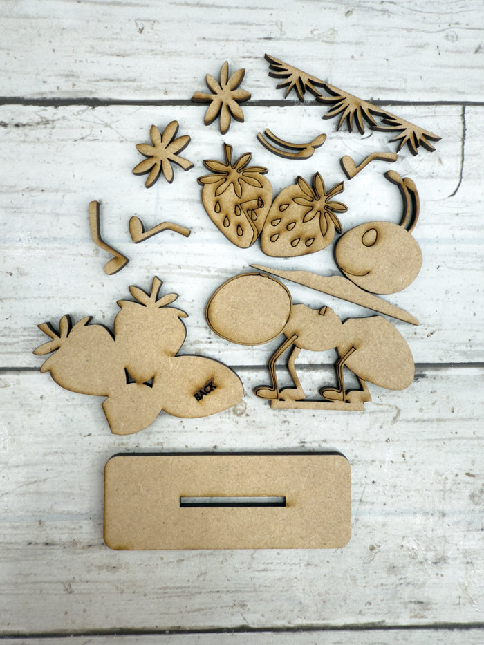 Tiny Ant with Strawberries Sitter DIY Kit