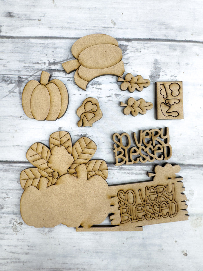 Turkey Pumpkin Blessed Add on Insert