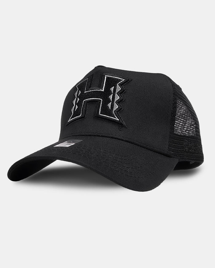 UH MĀNOA Black A-Frame Trucker